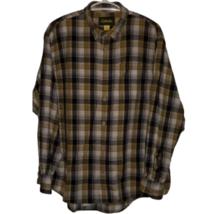 Cabela's Multicolour Plaid Cotton Long Sleeve Button Down Shirt Size L